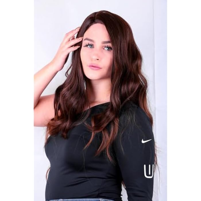 DILLARDS Long Wavy Dark Brown Synthetic Wig, Heat Resistant, Natural Looking - Image 1